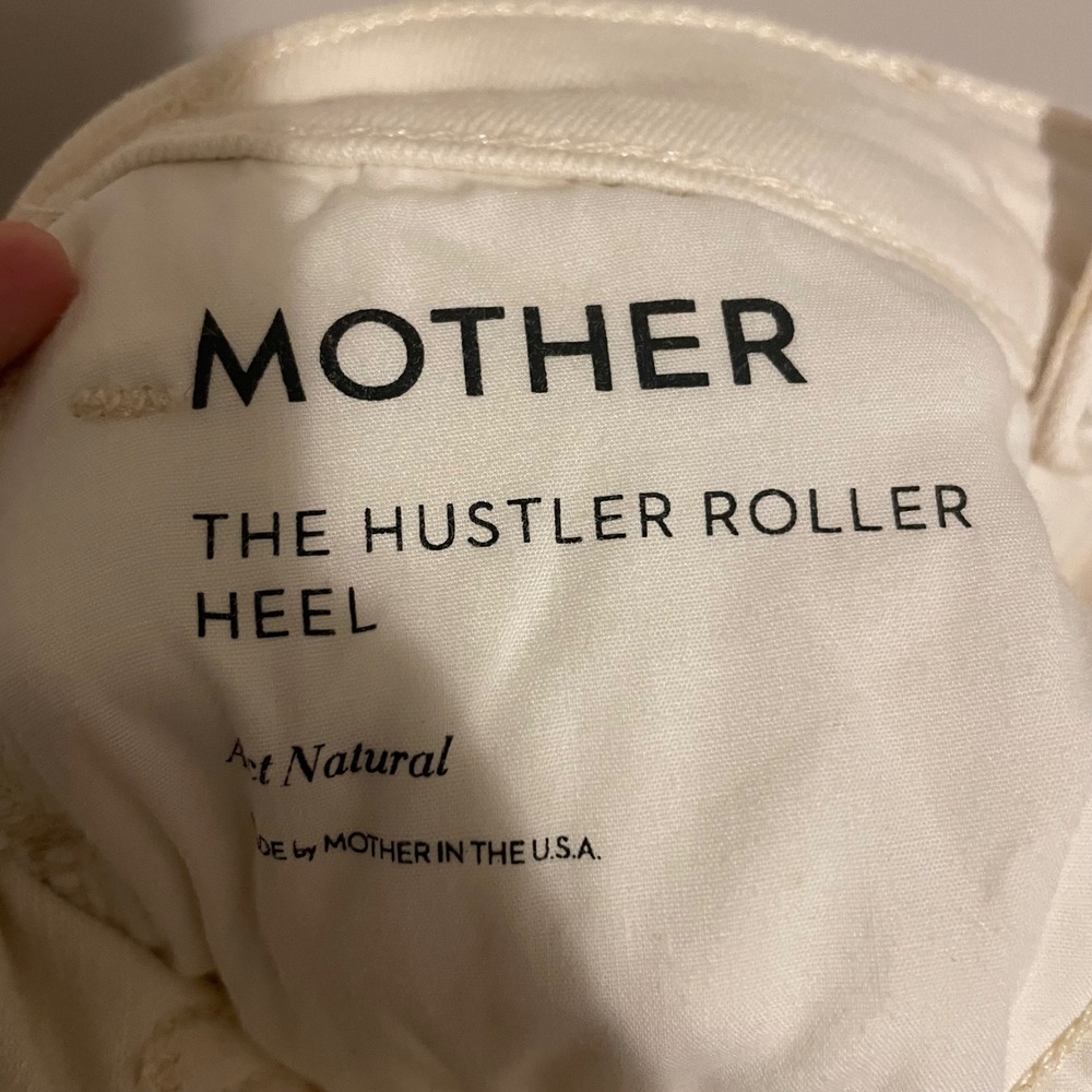 Mother Superior jeans The Hustler Roller Heel Act Natural 25 wide leg cream boho - Picture 7 of 9